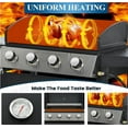 thumbnail image 6 of Furibear 4 Burners BBQ Propane Gas Grill, Freestanding Grill Cart with Wheels, Stainless Steel Heavy-Duty Cabinet Style, Outdoor BBQ Grill for Garden Backyard Cooking Barbecue, 6 of 9