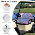 thumbnail image 6 of Aplkyhs Purple Butterfly Golf Cart Seat Covers Sun Proof Club Car Seat Bottom & Backrest Cushion Moon Flowers Print Club Car Seat Covers Universal Club Car Body Kit, 6 of 6