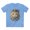 Carolina Blue, variant on Animal Shirt, Shirt with Animals, Tee Shirt with Antique Animal Medallion