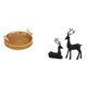 thumbnail image 1 of Elegante Juego De Cesta De Frutas Con Forma De Reno Para Sala De Estar Y Estudio, Cuenco Decorativo Para Aperitivos Con Escultura De Animal, Plato De Pan, Regalo, 1 of 8