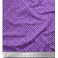 thumbnail image 1 of Soimoi Purple Georgette Viscose Fabric Triangle Geometric Print Sewing Fabric Yard 42 Inch Wide, 1 of 3