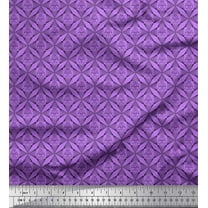Soimoi Purple Georgette Viscose Fabric Triangle Geometric Print Sewing Fabric Yard 42 Inch Wide