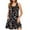 Multicolor-H, variant on Women's Sleeveless Short Dress Round Neck Floral Casual Print Plus Size Beach Cover Ups L