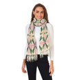 thumbnail image 2 of FORMRS Womens Scarf Winter Soft Long Big Warm Shawls Wrap Tassel Scarves, Pink Symmetrical Stars, 2 of 9