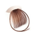 thumbnail image 1 of Graflsoa Frange à Clip en Cheveux Humains Tissés à la Main avec Pattes, Brun Clair, Style Léger et Naturel, 12*21 cm, 1 of 7