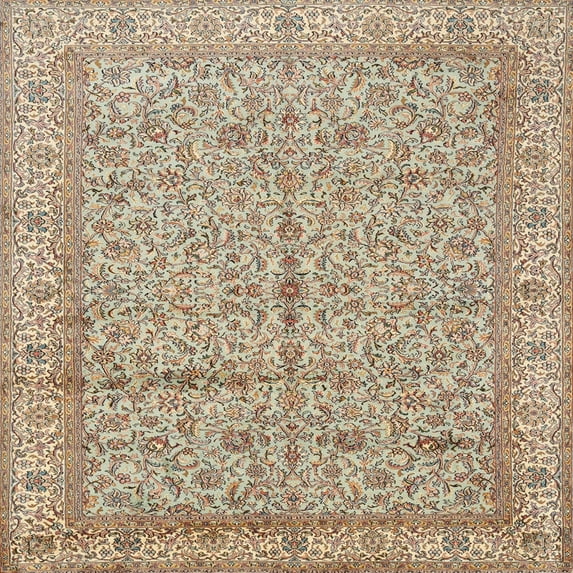 Ahgly Company Machine Washable Indoor Square Traditional Brown Area Rugs, 7' Square