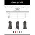 thumbnail image 2 of Made by Olivia Women's Open Front Draped Sleeveless Long Vest Cardigan with Elegant Paisley Print, 2 of 4