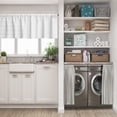 thumbnail image 5 of LALILO Kitchen Curtain Valance White Wood Drop Rod Pocket Window Curtain 52"x 18" Set of 2, 5 of 6
