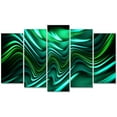 Design Art Emerald Energy Green Abstract Canvas, 32" x 16"