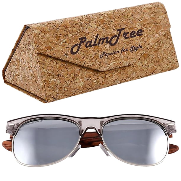 Anteojo de Sol Polarizados VentDepot Grand Tour Polarized Silver Policarbonato Madera de Cebra UV400