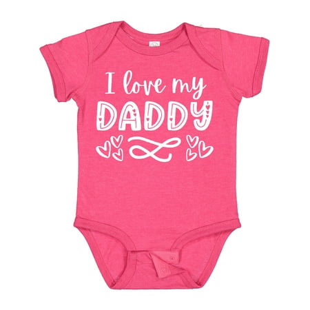 

Inktastic I Love My Daddy with Hearts Gift Baby Boy or Baby Girl Bodysuit
