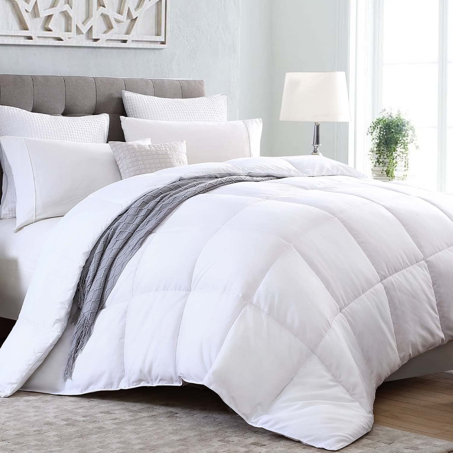 fuzzy white comforter