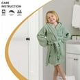 thumbnail image 5 of Cotton Terry Kids Unisex Hooded Bath Robe, Large, Ivory, 5 of 8