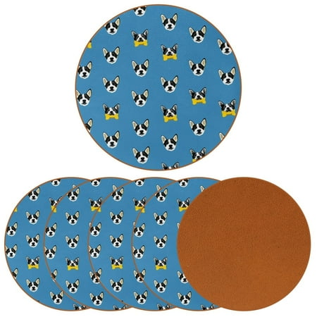 

YZUOUZY Coasters Coaster 6 Pieces Round Cool Coasters Fruit Food Bananas Art Painting