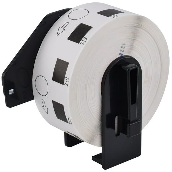 GREENCYCLE 1 Roll (1200 Labels per Roll) Compatible for Brother DK1219 DK-1219 Diameter 1/2'' 12mm White Round Paper Labels with Cartridge Use in QL-500 QL-550 QL-560 QL-700 QL-800 QL-810W QL-1050