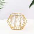 thumbnail image 2 of Hexagonal Gold Iron Flower Stand, Hydroponic Container, Glass Vase Decoration, Home Desktop Decoration, Plant Flower Arrangement Container, 2 of 8