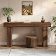 thumbnail image 4 of Tribesigns 63-Inch Long Console Table, Farmhouse Entryway Table for Entrance, Hallway, Living Room（Rustic Brown), 4 of 7