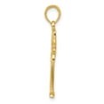 thumbnail image 2 of 14K Yellow Gold Charm Pendant Men'S Polished And Textured 2-D Palmetto Palm Tree, 2 of 4
