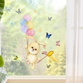 thumbnail image 1 of Pegatinas para ventanas: 1 magníficas pegatinas electrostáticas decorativas con patrón de globos de conejo para evitar que los pájaros golpeen sus ventanas, 1 of 5
