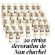 thumbnail image 1 of Cirios decorados con 30 piezas San charbel, 1 of 3