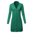 thumbnail image 1 of FashionOutfit Women's Causal Snap Button Long Sleeves Everyday Long Cardigan, 1 of 1