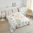 thumbnail image 4 of Kawaii Rabbit Bedding Set Twin Size,Cartoon Bunny Floral Comforter Set,Cute Colorful Flower Quilt Bed Set Animal Print Flowers Down Comforter with 1 Pillowcase, 4 of 7