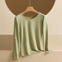 Censtreet Women's Long Sleeve Top, Fall Basic Cotton Thermal Shirt, Slim Fit Undershirt, Comfortable Base Layer