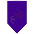 thumbnail image 2 of Santa Please Stop here Rhinestone Bandana Purple Large, 2 of 2