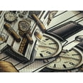 thumbnail image 4 of Ambesonne Man Cave Quilted Bedspread Set 3 Pcs, Iced Whiskey Watches Cigar, King Size, Amber Brown and Taupe, 4 of 5