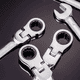 thumbnail image 4 of Juego de Llave Inglesa Combinada Tipo Matraca Ajustable Plata 12 Pzs, 4 of 5