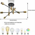 thumbnail image 2 of Chandelier, Modern Pendant Light, Ceiling Light, Industrial Pendant Light with 6 Lights, Kitchen Ceiling Pendant Light, 2 of 5