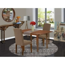 East West Furniture Dining Room Set Mahogany, PSEN3-MAH-18