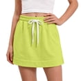 thumbnail image 2 of Amidoa Girls Shorts Elastic Waist Casual Summer Solid Color Soft Sports Cotton Shorts for Kids Green Size 10, 2 of 8