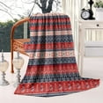 thumbnail image 2 of Red and Blue Christmas Knitted Pattern Blanket,Comfortable Soft Lamb Wool Throw Blanket,All Season,Warm Lightweight Blankets for Sofa Bed Couch Living Room Chair,40"x50", 2 of 4