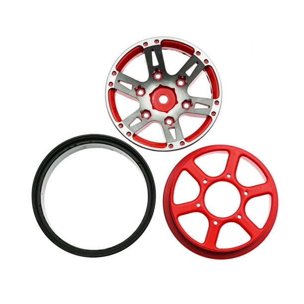 Tholdsy Paquete de 4 ruedas RC, accesorios para coches Crawler, herramientas para coches de Control remoto, suministros de motores de juguete, reemplazo Kits de construcción modelo Rojo Tholdsy FN000803-01