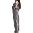 thumbnail image 2 of Conjunto Deportivo de Dos Piezas para Mujer: Sudadera con Media Cremallera y Pantalón Deportivo Holgado con Bolsillos Gris S, 2 of 7