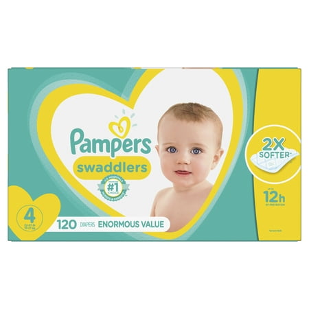 Pampers Swaddlers Diapers Size 4 120 Count (Best Price For Pampers Swaddlers)