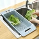 thumbnail image 4 of Wosthever Colador ajustable para verduras, escurridor extensible, escurridor de plástico plegable, herramienta para platos, accesorios de cocina para el Suministros de limpieza para el hogar Azul Wosthever HA066748-02, 4 of 6