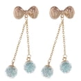 thumbnail image 4 of 2 Piezas de Adorno de Lazo de Cristal de con Adorno de Bola de Cristal Colgante de Borla para Ropa, Botones Decorativos, Pinzas para El Cabe azul claro Baoblaze Botones de adornos de cristal, 4 of 8