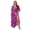 Vivid Violet, variant on Women's Plus Size Slit Printed Half Sleeve Maxi Dress 100% Viscose With Elegant Flowing Silhouette All Day Comfort