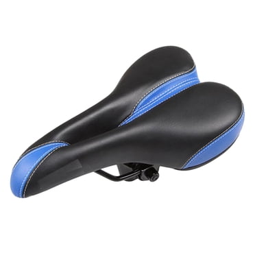 VOANZO Selle Vélo Mountain Bike - Mousse Mémoire, Zone De Relief, 270x140mm - Pour VTT Et Route, Noir/bleu/rouge/vert