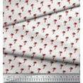 thumbnail image 3 of Soimoi Red polyester Crepe Fabric Palm Tree Fabric Prints By Yard 52 Inch Wide, 3 of 5