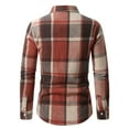 thumbnail image 6 of FDGIU 2025 Men's Fleece Flannel - Outdoor Button Down Front Shirt, Warm Plaid Long Sleeve Checkered Casual Top, 6 of 7