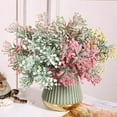 thumbnail image 6 of Clearance!!1Pcs Cherry Blossom Plastic Bouquet Small Fresh Simulation Rose Small Bud Bride Wedding Home Decoration Plastic flowers（not include bottle), 6 of 7