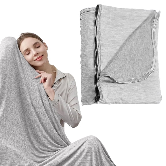 Summer Ultimate Cooling Blanket Light Gray 130*150Cm,1 Blanket,Summer Ultimate Blanket Summer Ultimate Blanket Breathable Soft Double Cold Effect for Night Sweats