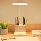 thumbnail image 5 of Lámpara de escritorio LED de 5 W, 3 modos de luz y 3 niveles de brillo ajustables, lámpara de escritorio para niños recargable por USB, cuello de cisne flexible, con portalápices y soporte para teléfo, 5 of 5