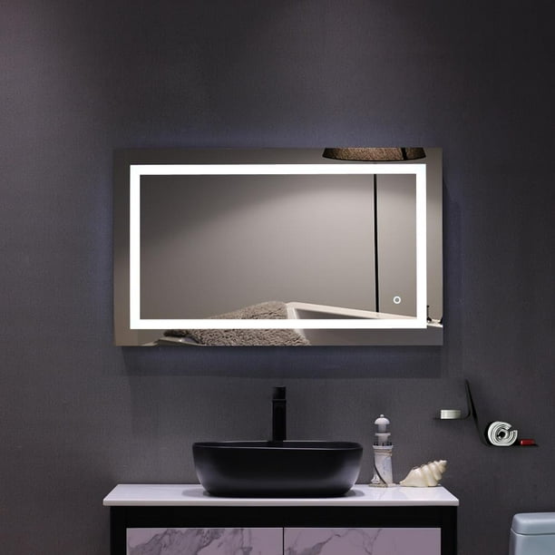 Winado Wall Mounted Bathroom Mirror with LED Lights Lighted Makeup