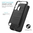 thumbnail image 2 of For Motorola Moto G Stylus / XT2043 Dual layer Metal Brushed Shockproof Armor Hybrid Case Cover Black, 2 of 3