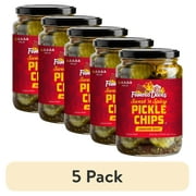 (5 pack) Famous Dave's Sweet 'N Spicy Pickle Chips, 24 fl oz Jar
