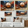 thumbnail image 4 of Designart "Baseball composition II" Sports Floater Framed Canvas Wall Art, 4 of 7